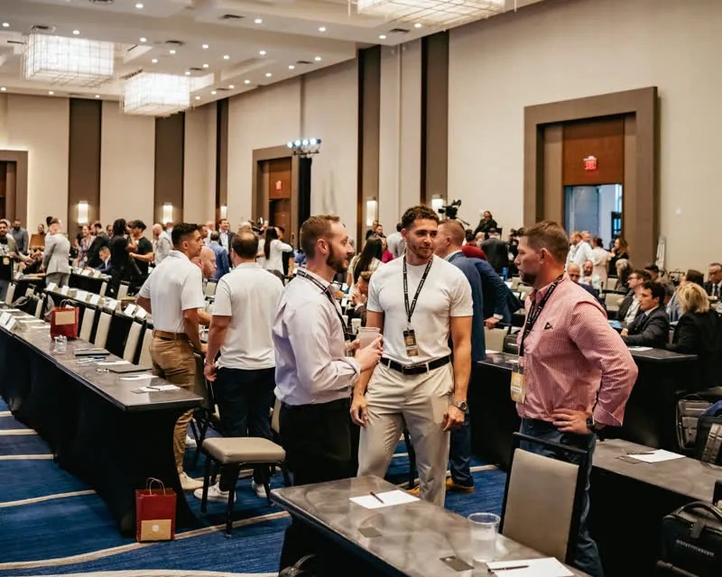 Attendees connecting between sessions at The Vault 2024